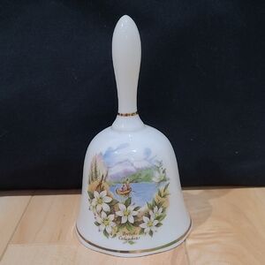 2/$20 Radium Hot Springs British Columbia Decorative Bell with Floral Design